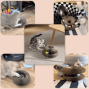 Brinquedo arranhador dobrável para gatos