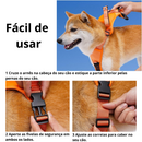 Coleira Peitoral com Guia Retrátil Embutido