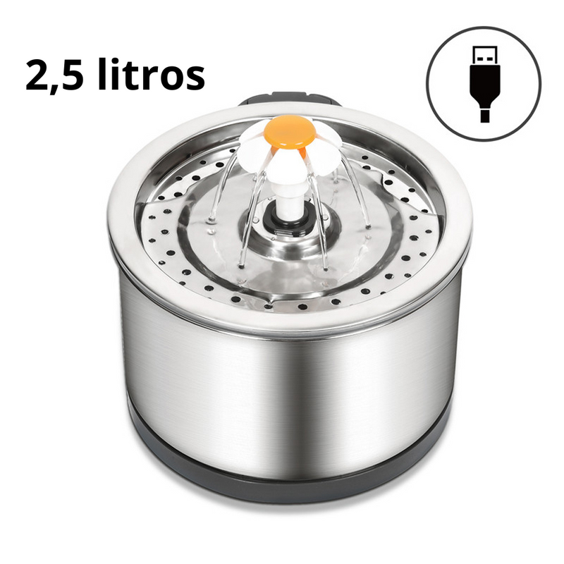 Fonte de Água em Aço Inox - FlorCat