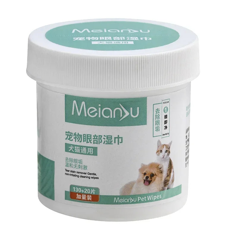 Lenços para limpeza de lágrimas ácidas e orelhas - PetCare Wipes®