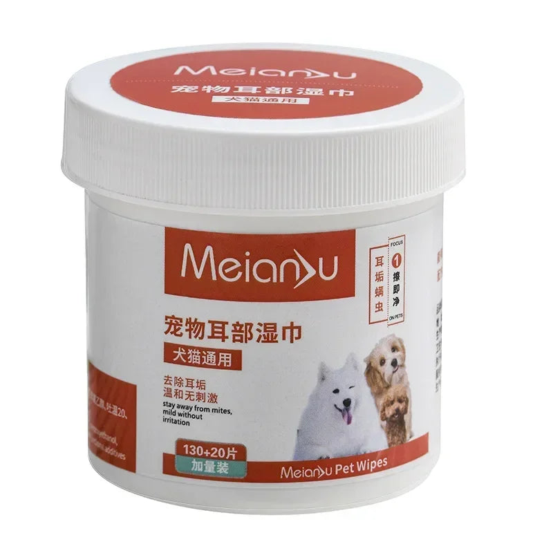 Lenços para limpeza de lágrimas ácidas e orelhas - PetCare Wipes®